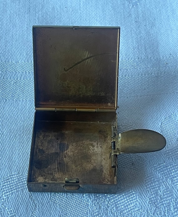 cigarette pocket ashtray Vintage Mid Century Portable Ashtray / Cigarette Ashtray / Purse Ashtray  Initials CWH