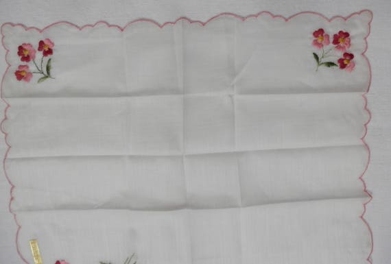 Rare Vintage Hankie  Never Used 1950's French Zon… - image 2