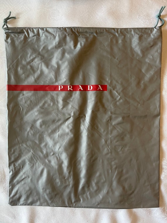 Vintage Vinyl Prada Shoe Bag, Purse Bag, Dust Bag