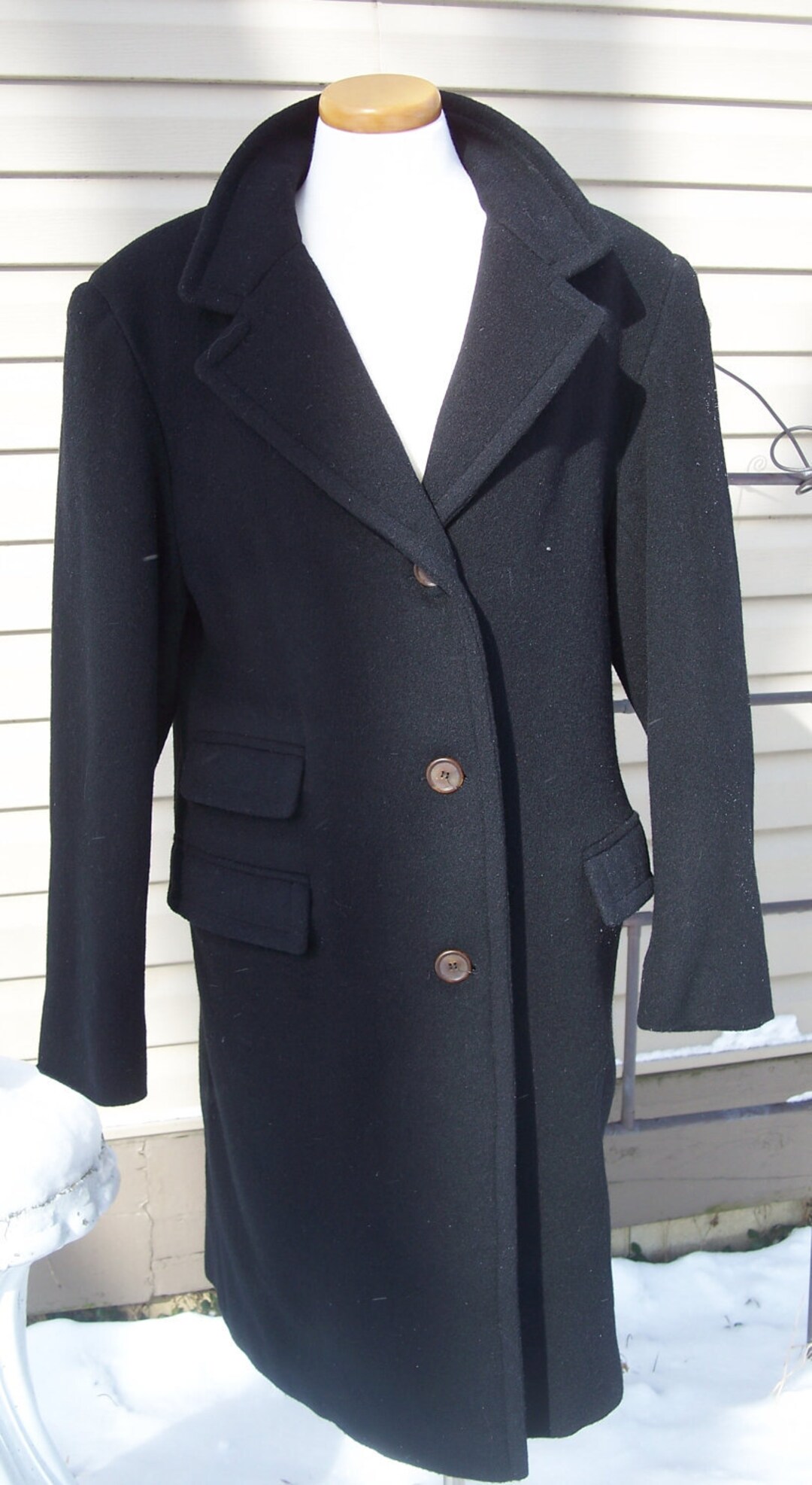 semoh” Italian Wool Old Coat Black” | Lapel online store