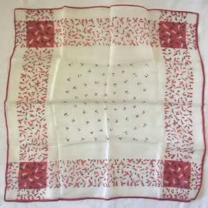 Rare Vintage Silk Hankie Never Used 1930&#39;s Modern  Design