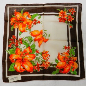 Vintage Hankie Never Used 1950's Floral Design