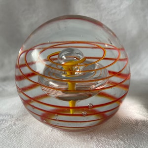 Vintage Handmade Glass Paperweight