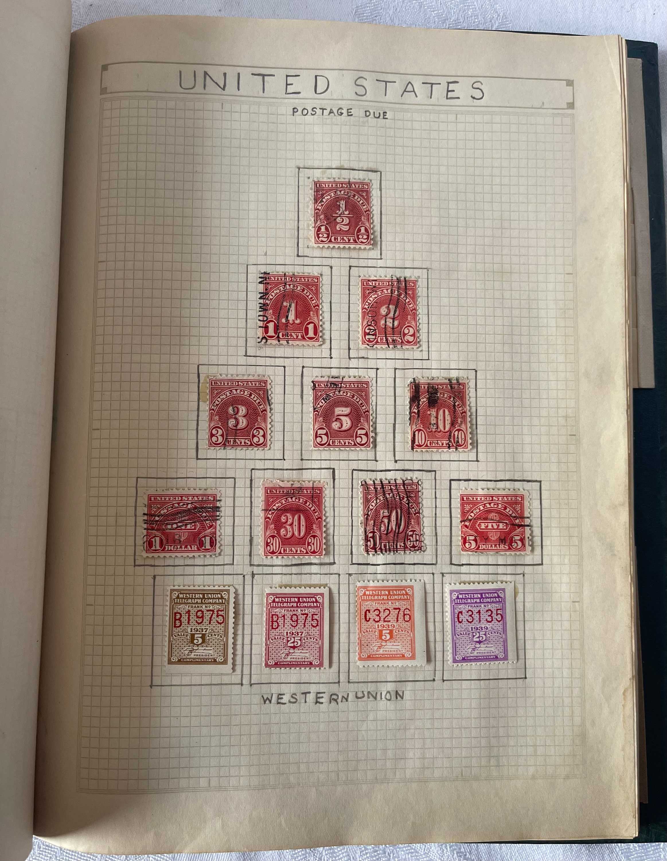 手作りの世界切手アルバム 1930 年代から 1940 年代 - Etsy 日本