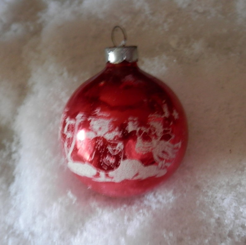 Vintage Mercury Glass Christmas Ornament 1950/'s Angel Choir