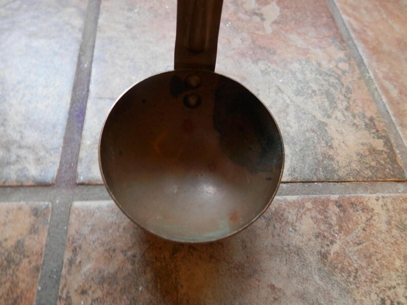 Vintage French Solid Copper Sause Boullian Gravy Ladle