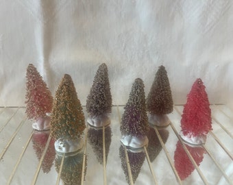 Ensemble d’arbres à brosses à bouteilles faits à la main de 6