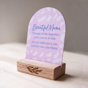BUNDLE - Cartes d'affirmation de la maternité et petit support en bois