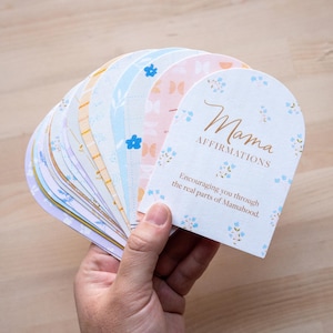 Ensemble de cartes d'affirmation de la maternité, parfait pour une fête prénatale, un cadeau pour prendre soin de soi ou une maman qui a besoin de soutien