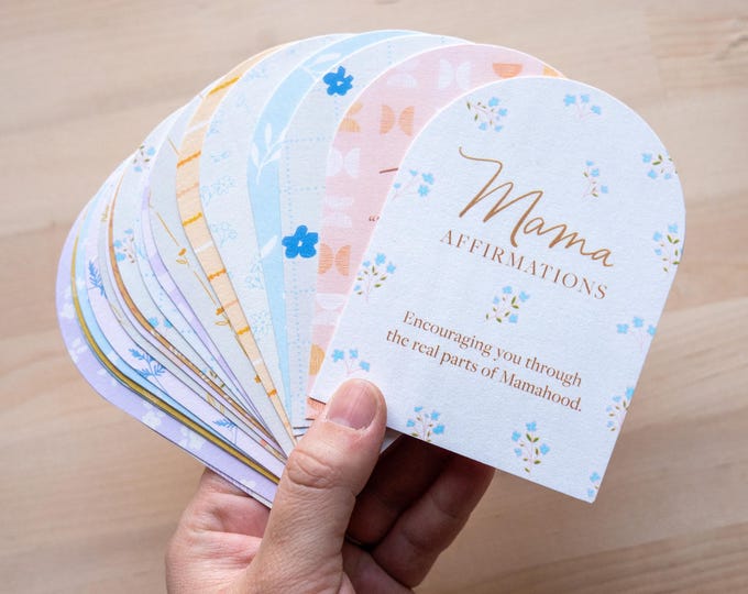 Motherhood Affirmation Cards Set perfect for a Baby Shower Gift, Self Care Gift, or a Mama who needs support