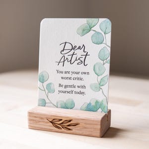 BUNDLE - Cartes de vœux d'artiste et petit support en bois