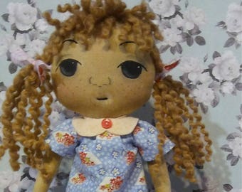 Primitive  Summertime Sandy Rag doll pattern