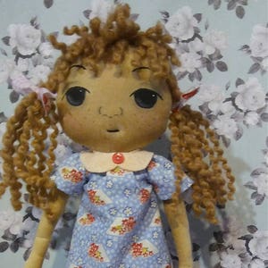 Primitive  Summertime Sandy Rag doll pattern