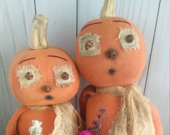 Primitive Fall Pumpkin pattern - Pumpkin Bumpkins is easy peasy and great for fall shows