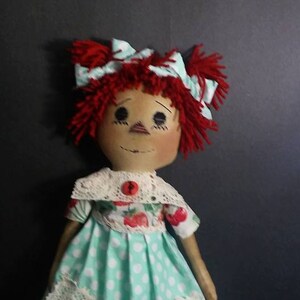 Primitive Raggedy Annie &quot;Annie Plain and Tall&quot; PDF sewing pattern 22 inches tall