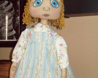 Primitive doll e-pattern Special Blessings 20" doll with sweet painted eyes.. (HAFAIR)