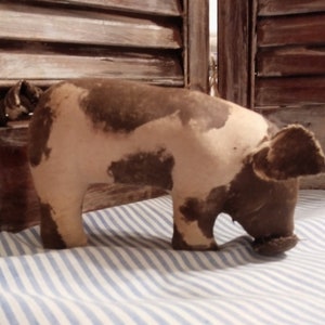 Primitive Piglets pattern 6&quot; long and 4&quot; high are the cutest piglets for bowl fillers, table decor, or gifts. Sew easy to create.