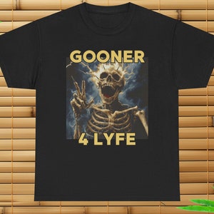 Camiseta de esqueleto Gooner certificado, meme de esqueleto divertido, meme Gooning, meme de Gooning, camiseta de humor atrevido