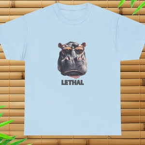 Lethal Hippo T-Shirt, Funny Animal Shirt, Hippopotamus Shirt, Animal Lover, Gift Shirt