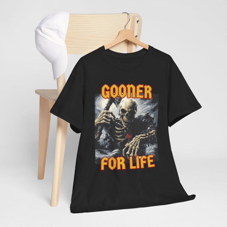 Gooner For Life Brainrot Skeleton T-Shirt, Unhinged Gen Z, Edgy Humor, Gag Gift Shirt image 2