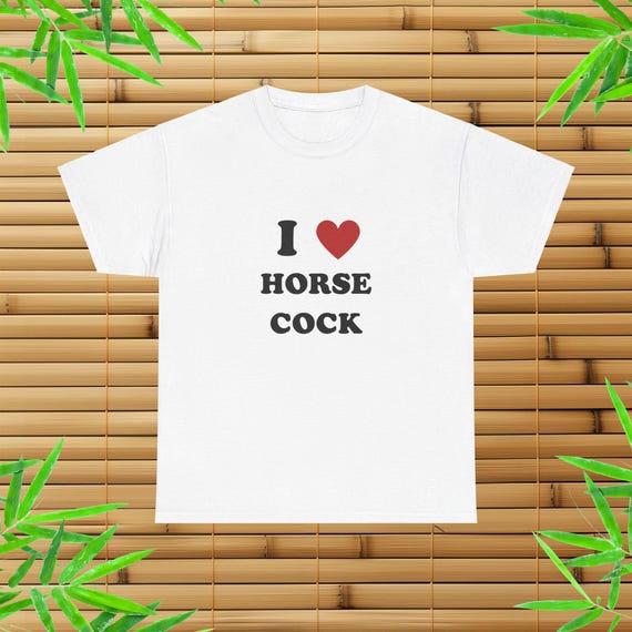 T-shirt Homme Humoristique – I Heart Love Penis – Manches Courtes, Noir, Coton, USA