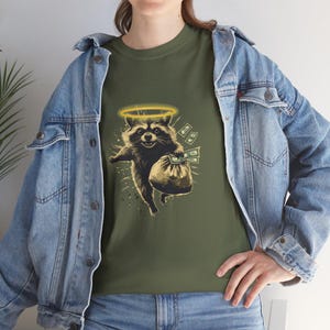 Angel Raccoon Thief Tee, Wildlife Animal Lover Gift, Cute Graphic Tee, Nature Inspired Shirt, Funny Animal Tee, Forest Creature Shirt