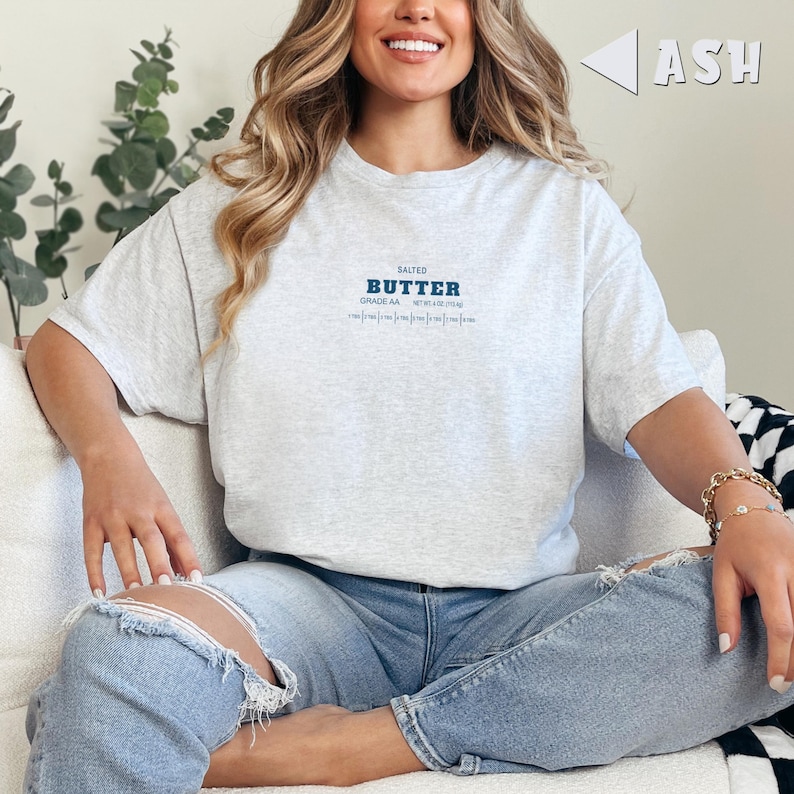 Embroidered Salted Butter Shirt, Stick Of Butter Shirt Funny Baker Gift, Baking Shirt, Foodie Chef Shirt, Butter Lover Gift