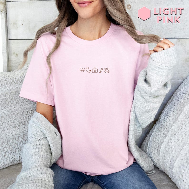 Embroidered Medical Icon Shirt, Doctor Gift, Medical Shirt, Nurse Gift, Healthcare Worker Shirt, Hospital Shirt, Clinical Staff Shirt bild 5