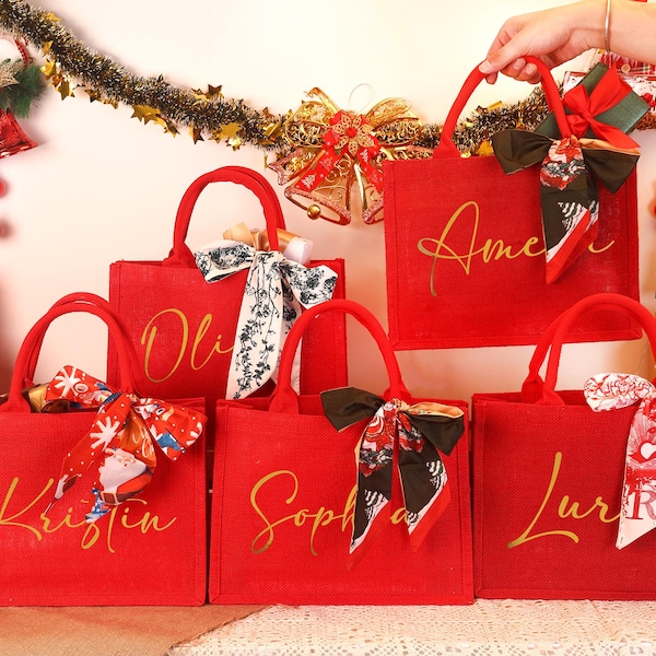 Personalisierte Weihnachtsgeschenk Tasche: Rote Weihnachtsfeier Tote