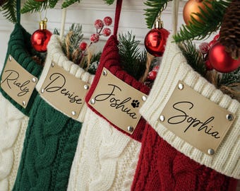 2025 Personalized Family Christmas Stockings,Custom Knitted Stockings,Family Stockings With Name,Holiday Stockings,Holiday Chritmas Gift