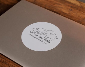 Autism Grandma Sticker, Neurodiversity Awareness Vinyl Decal
