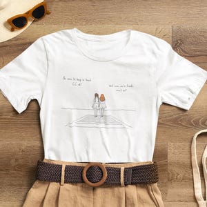 80s Beaches Movie Friendship T-Shirt | Retro Sunset Gradient Print