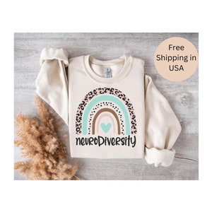 Neurovielfalt Rundhals-Sweatshirt Autismus Bewusstsein Sweatshirt Inklusion Sweatshirt Psychische Gesundheit Pullover Spezielle Bildung Sweatshirt