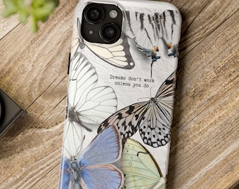 Butterfly iPhone Case: Inspirational Quote, Protective Phone Cover