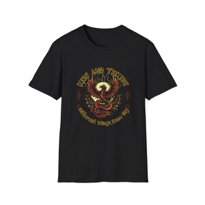 Phoenix Neurodiversity Awareness Shirt, Rise Thrive Cotton Tee Black