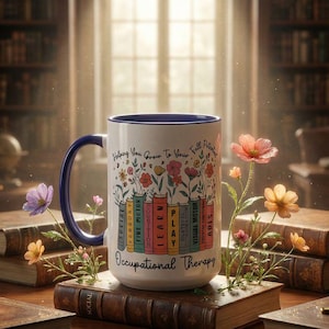 Taza personalizada de terapia ocupacional, regalo con cita inspiradora