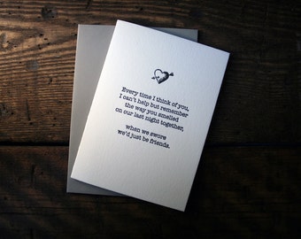 Letterpress (un)Valentine Card - The Way You Smelled - single