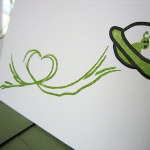 Letterpress Printed UFO Love Card single image 3