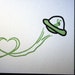 Letterpress Printed UFO Love Card Single Etsy