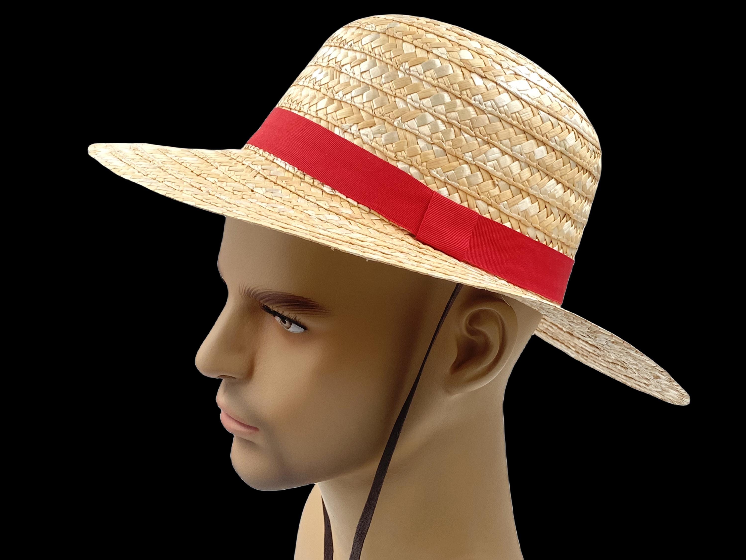 Straw Hat Drawstring Large Straw Hat for Adults - for Cosplay or Everyday Wear - With ...