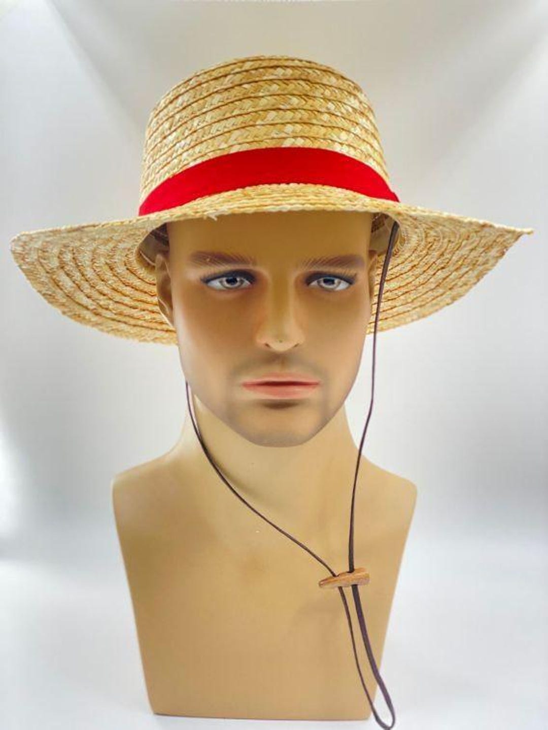 Straw Hat Drawstring Large One Piece Luffy Straw Hat for Adults for Cosplay or Everday Wear ...