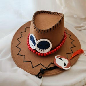 Cappello da cosplay di Portuguese D. Ace per adulti, accessori per costumi da cartone animato