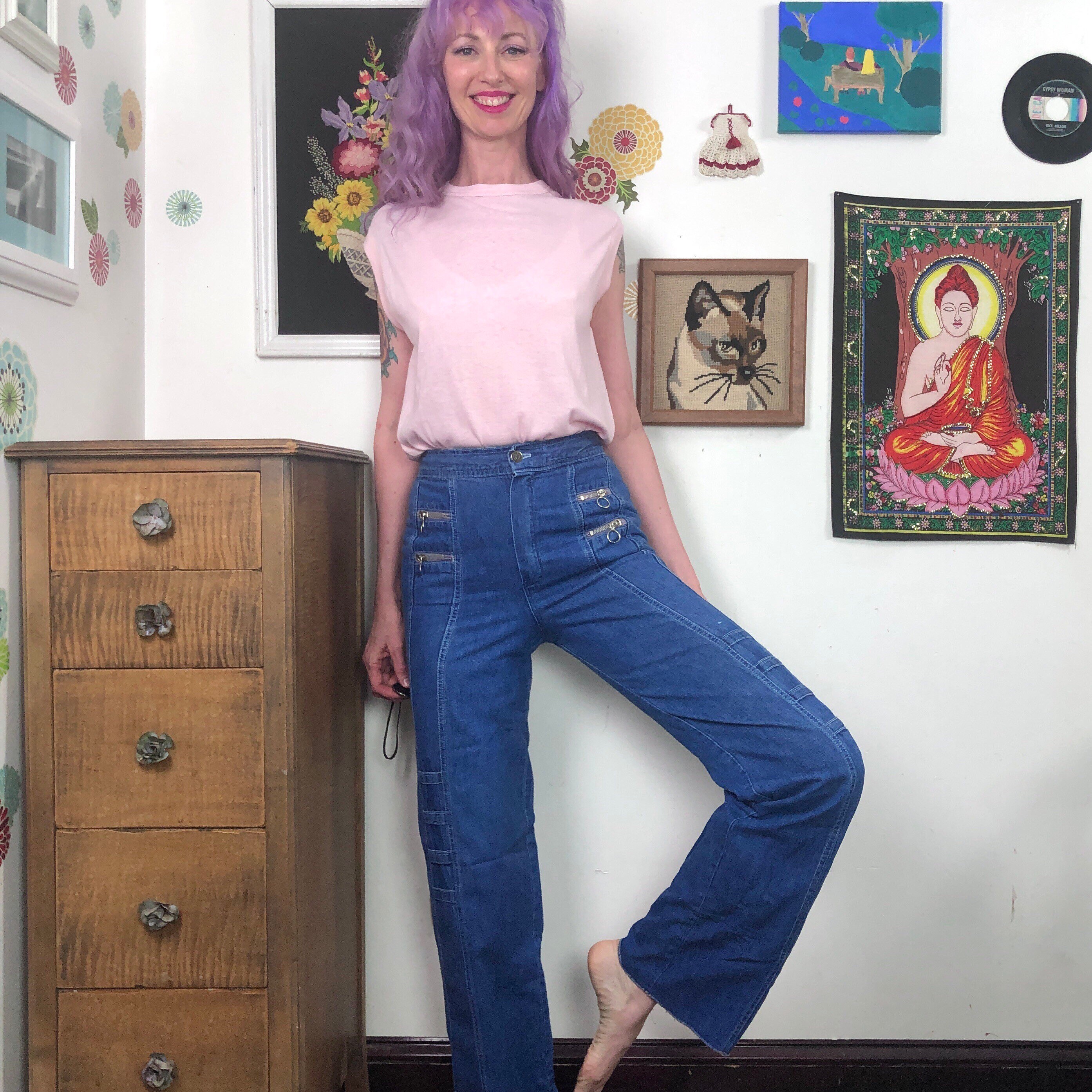 Disco Jeans - Etsy