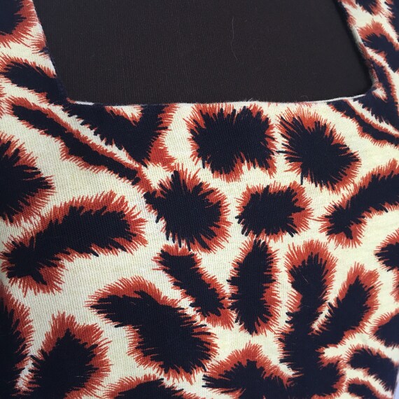 Vintage Leopard Print Shift Dress, 1980s Hand Mad… - image 4