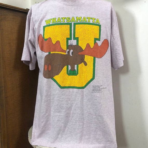 Vintage Bullwinkle Whatsamatta U T-Shirt, 80s 90s… - image 1