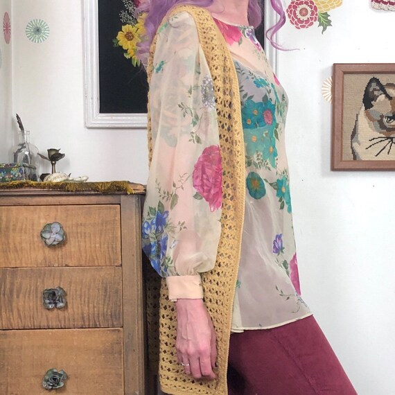 Veste et jupe vintage au crochet - France