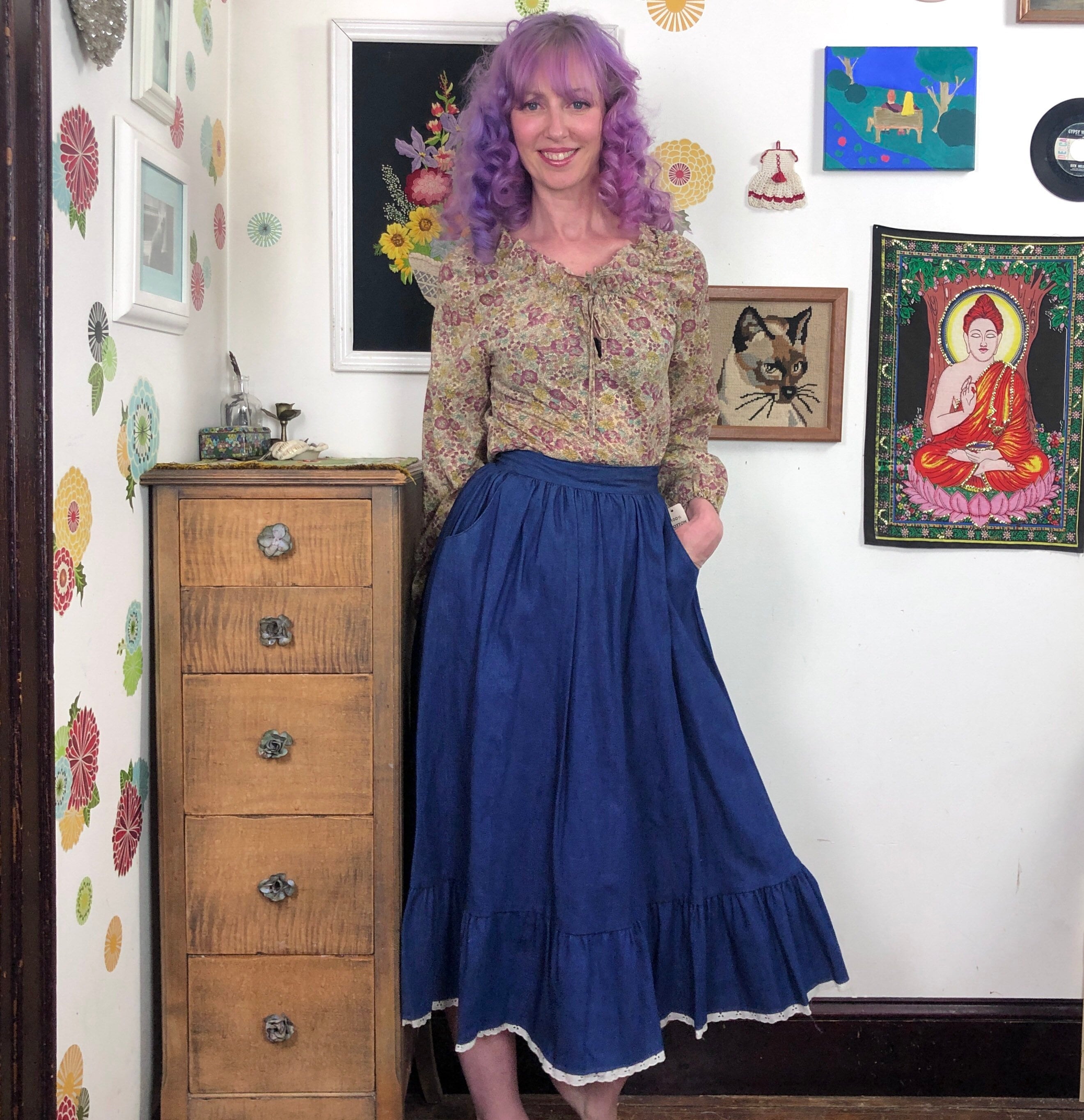Prairie denim clearance skirt