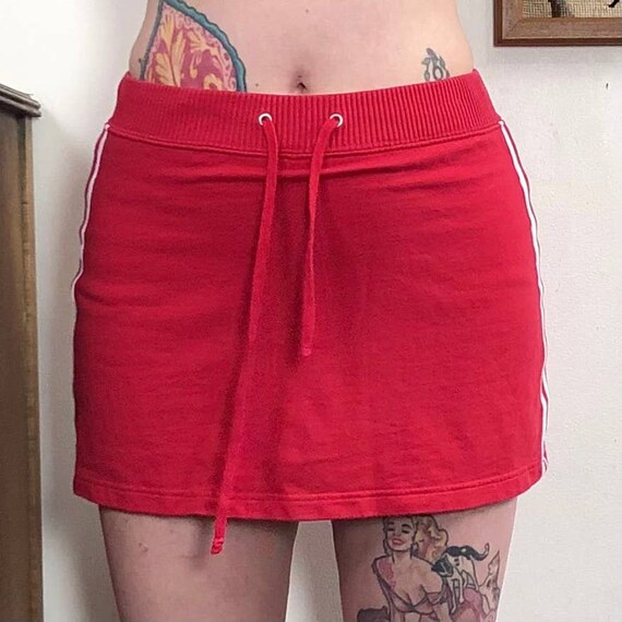 Vintage Red Athletic Stripe Skort, y2k Mini Skirt… - image 5