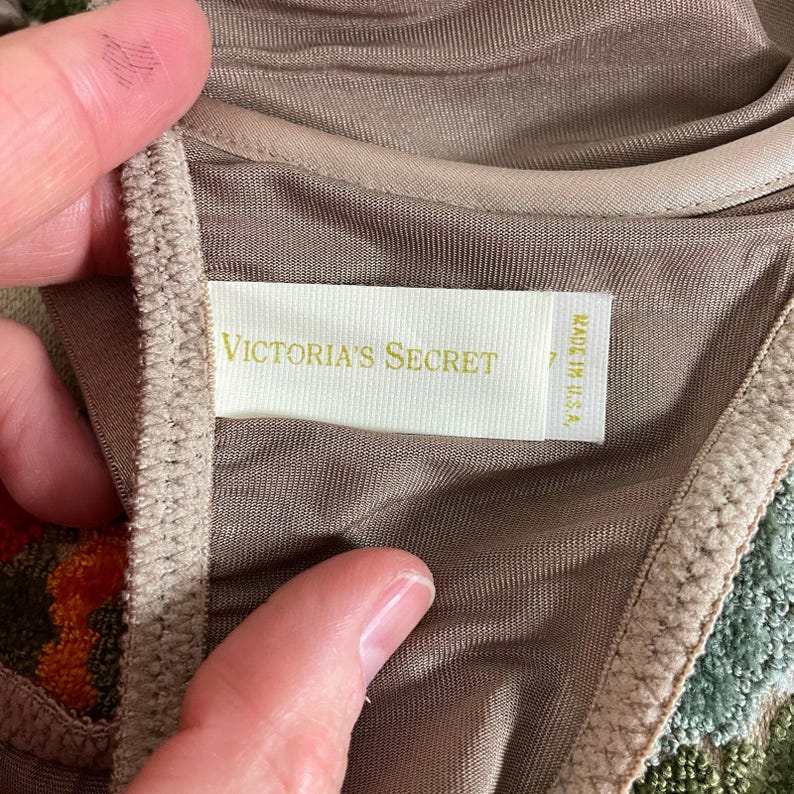Vintage Victoria's Secret Bra, 36C Second Skin Satin Front Closure, Bronze Taupe zdjęcie 6