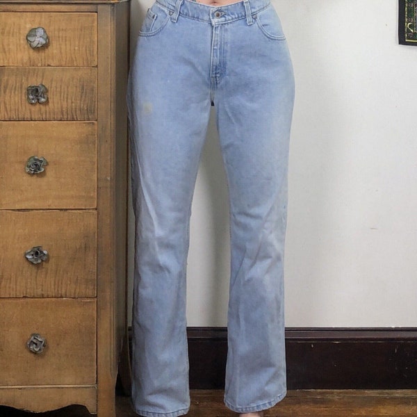 Vintage Levi's SilverTab Jeans, Womens Hipster Flare Levis Sz 13 Jr M, 90s Denim
